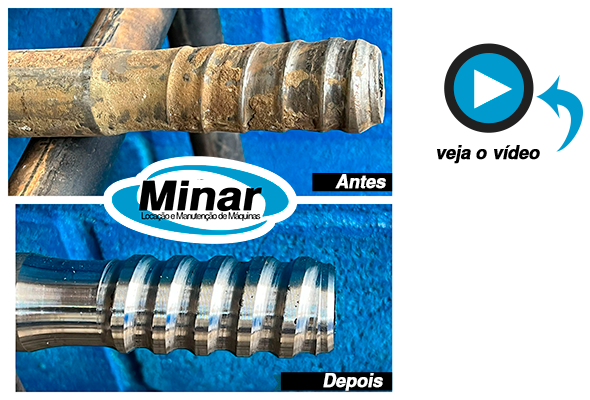 Locação de compressor e perfuratriz